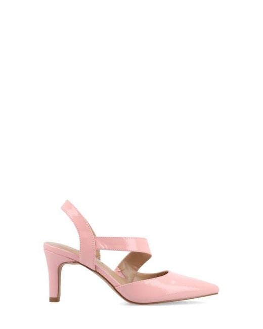Journee Collection Pink Scarlett Pointed Toe Pump