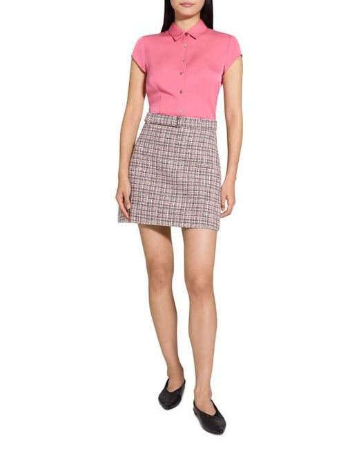 Theory Multicolor Tweed A-Line Miniskirt