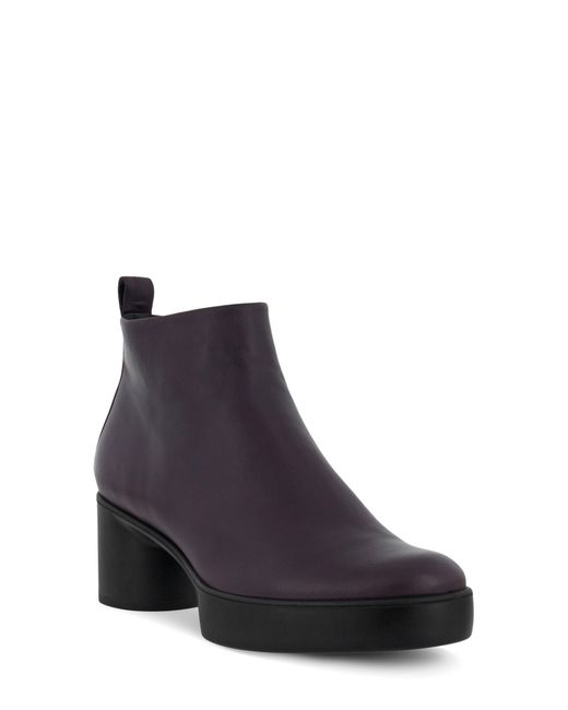 Ecco Purple Motion 35 Platform Bootie In Shale Leather At Nordstrom Rack