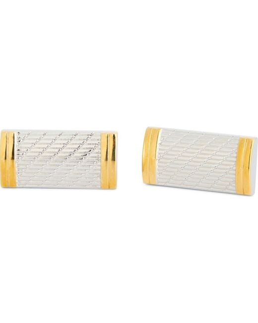 James Michael Metallic Two-Tone Cuff Links for men