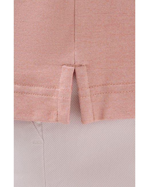 Bugatchi Pink Vincent Ooohcotton Double Knit Solid Polo for men