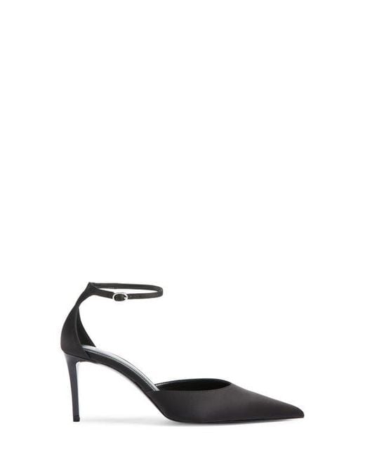Mango Black Satin Court Pump