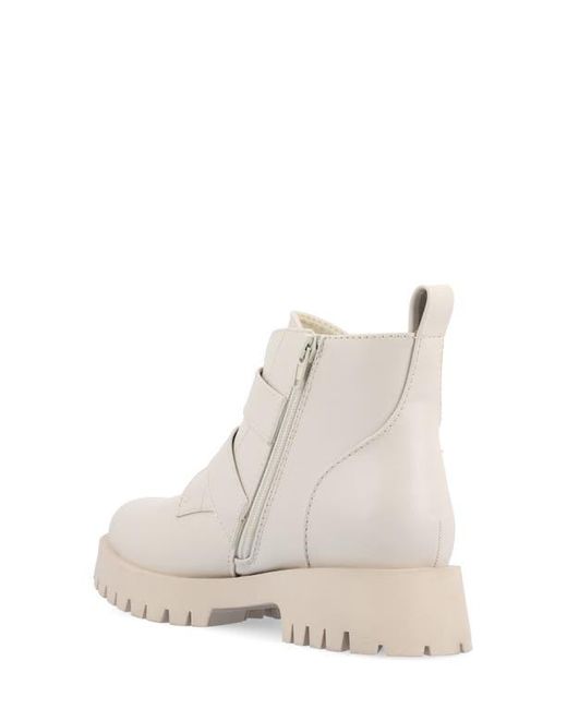 Journee Collection Natural Maebry Buckle Bootie