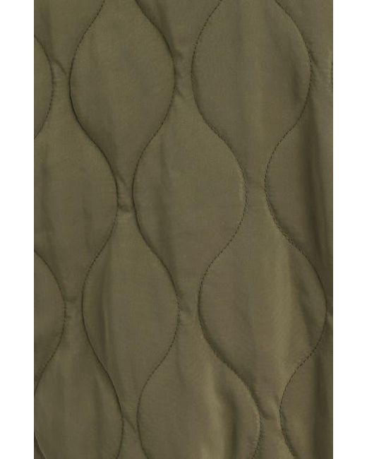 Thread & Supply Natural Knit Collar Quilted Jacket