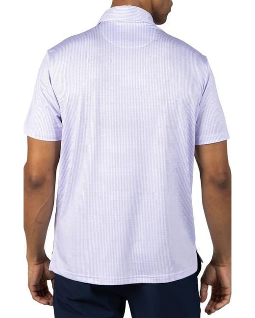 Tailorbyrd White Dots Print Performance Polo for men