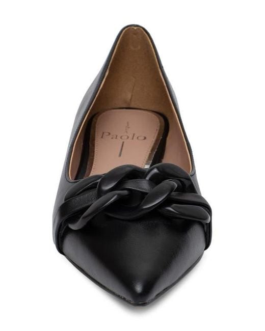 Linea Paolo Black Nora Pointed Toe Flat