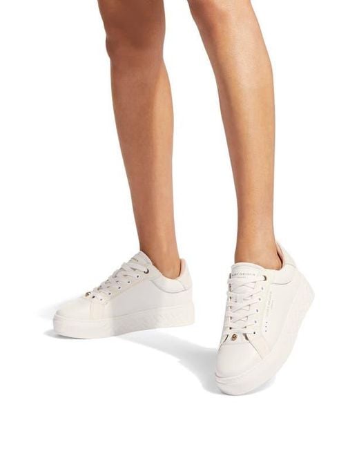 Kurt Geiger White Kensington Platform Sneaker