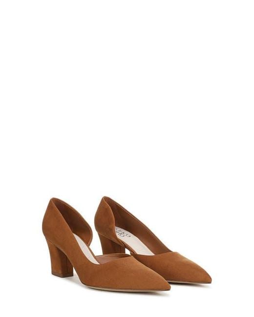 Franco Sarto Brown Clovis Half D'Orsay Pump