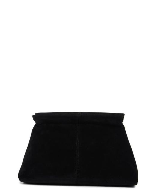 BCBGMAXAZRIA Black Faux Suede Clutch