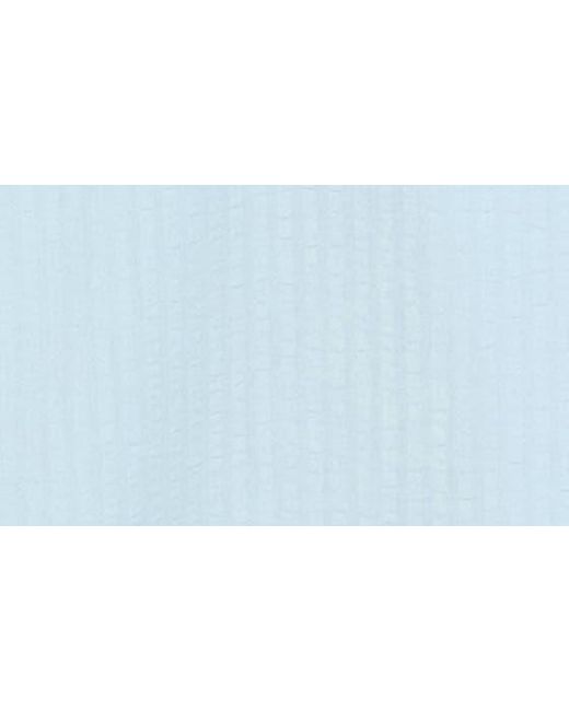 Original Paperbacks Blue Seersucker Cotton Short Sleeve Button-up Shirt for men