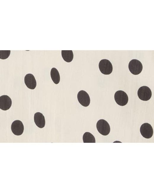 L'Agence White Argo Polka Dot Button Front Top