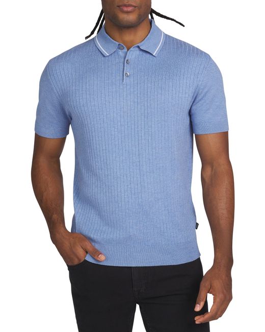 DKNY Blue Farley Sweater Polo for men