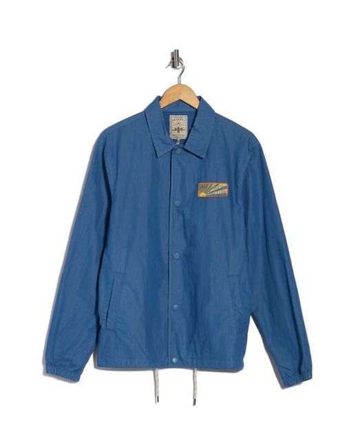 Faherty Brand Blue Sunwashed Coach Jacket for men