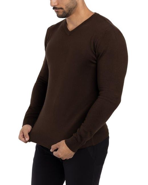 Xray Jeans Black V-Neck Rib Knit Sweater for men