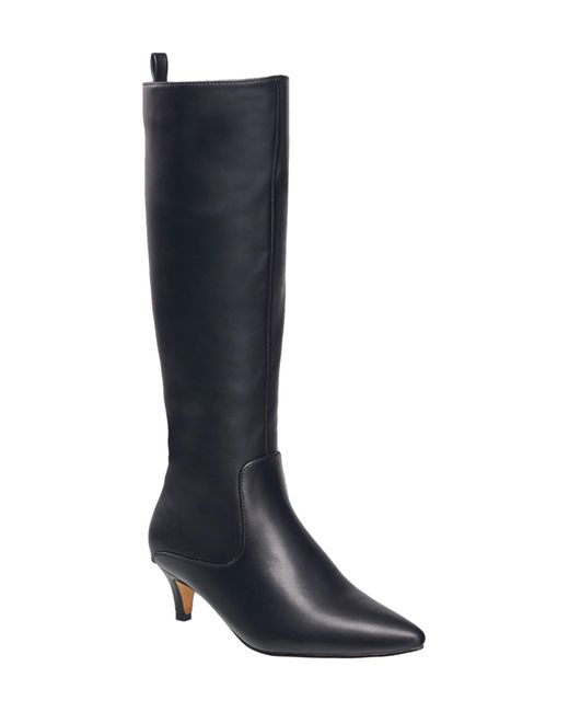 French Connection Leather Darcy Kitten Heel Boot In Black At Nordstrom