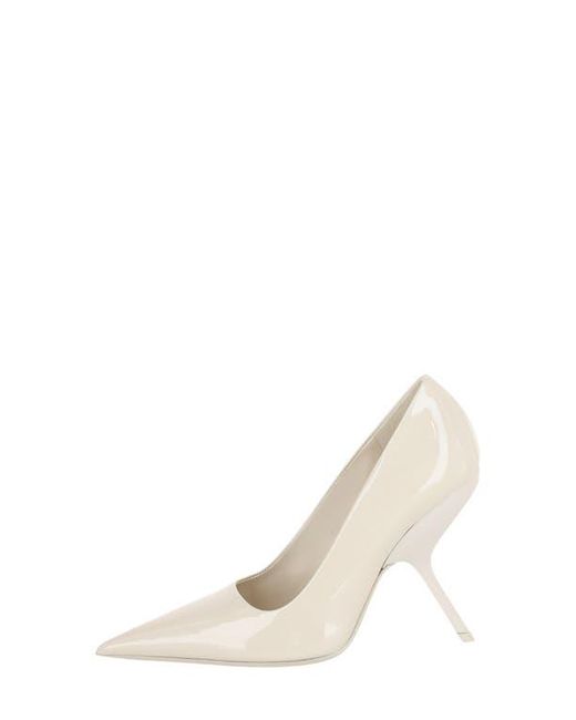 Ferragamo White Pointed Toe Pump