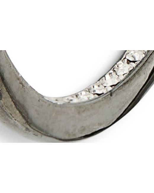 Kenneth Jay Lane Metallic Crystal Inlay Hoop Earrings