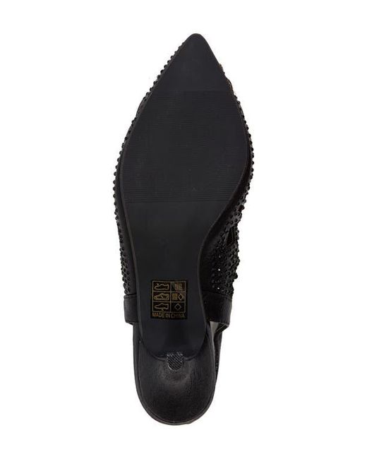 Lady Couture Black Rhinestone Slingback Pump