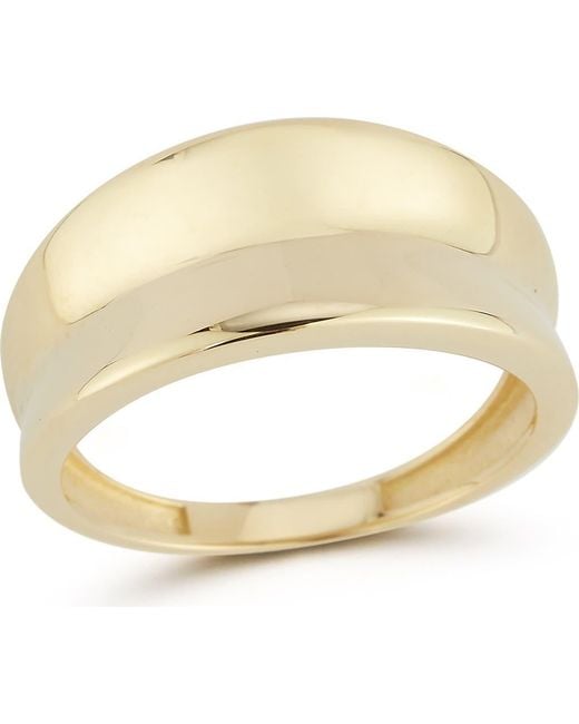 Ember Fine Jewelry Metallic 14K Concave Band Ring