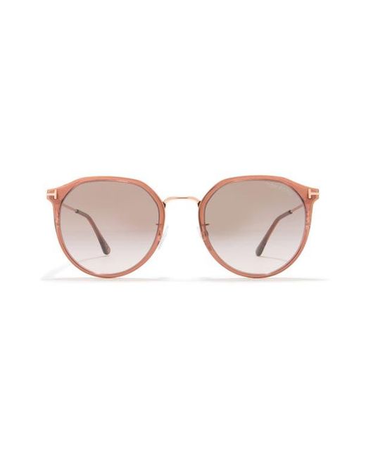 Tom Ford Pink 55Mm Gradient Round Sunglasses