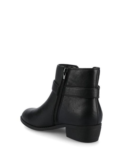 Journee Collection Black Devina Buckle Boot