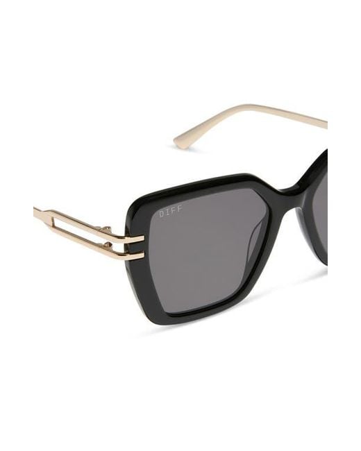 DIFF Black Dasha 50Mm Square Sunglasses