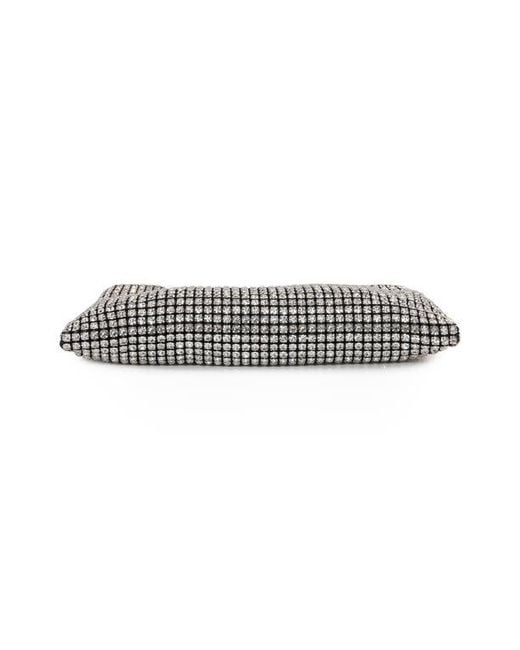 BERNESS White Rhinestone Rectangular Clutch
