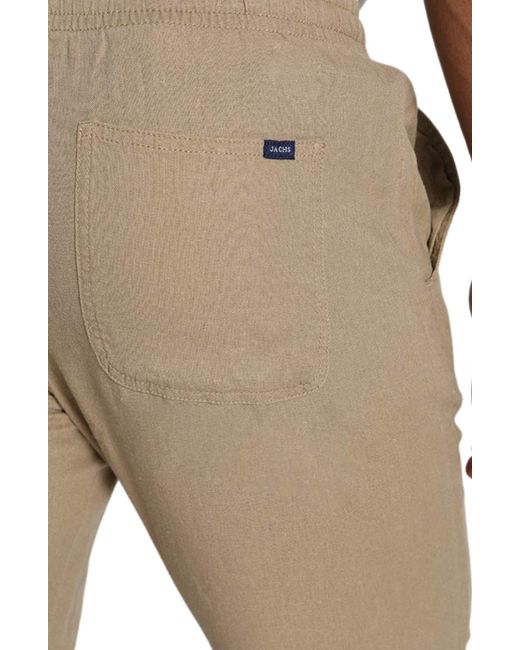 Jachs New York Natural Pull-on Linen Blend Pants for men