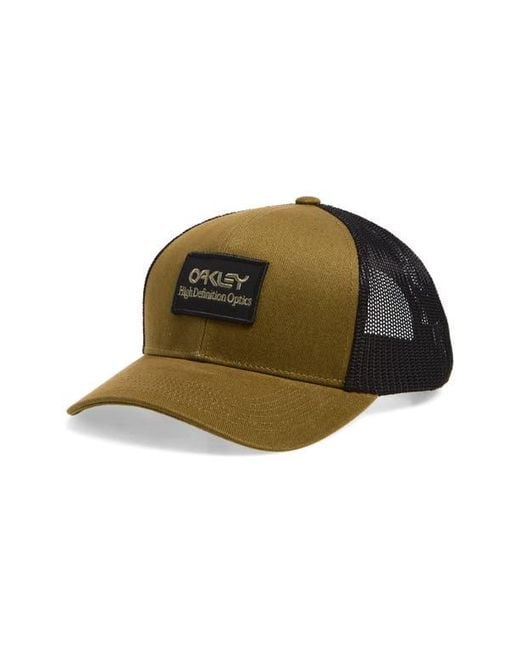 Oakley Green B1B Hdo Patch Trucker Hat for men