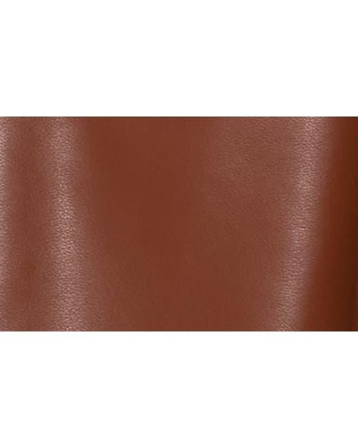 Blank NYC Brown Faux Leather Shacket