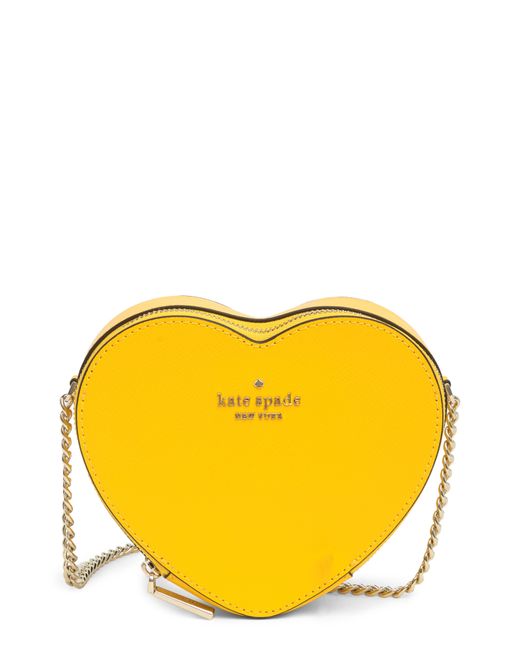 Kate Spade Yellow Love Shack Mini Heart Crossbody Bag