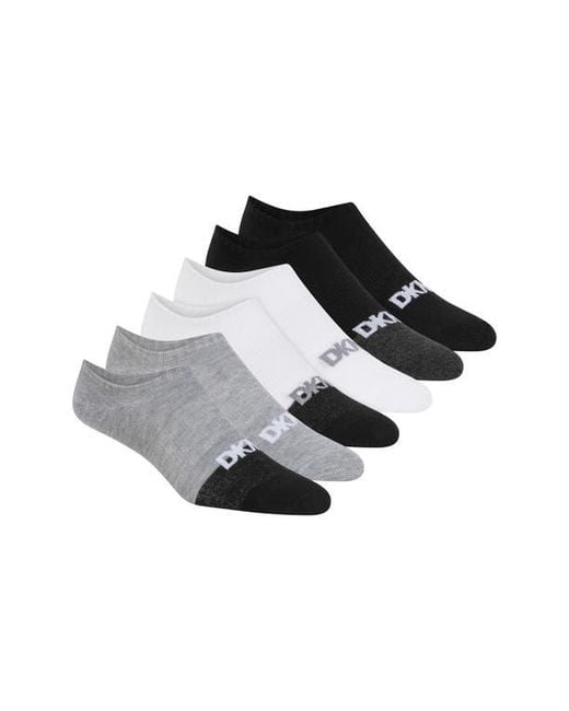DKNY Black 6-Pack Liner Socks for men