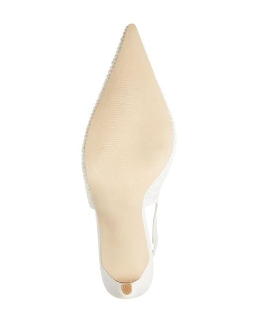 Steve Madden White Reyes Pointed Toe Slingback Pump