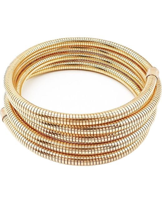 Adornia Metallic Flexible Coil Stack Bracelet