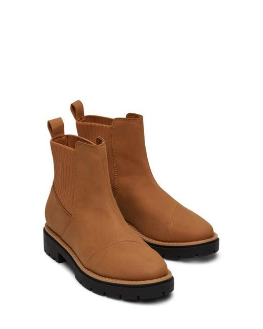 TOMS Brown Waterproof Chelsea Boots with Lugged Soles