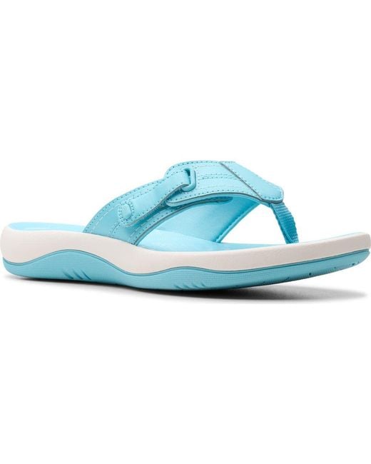 Clarks Blue Clarks Sunmaze Loop Thong Sandal