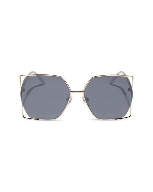 DIFF Blue 61Mm Dawn Geometric Sunglasses