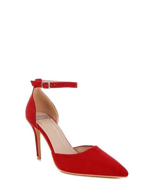 Rag & Co Red Ushra Pointed Toe Pump