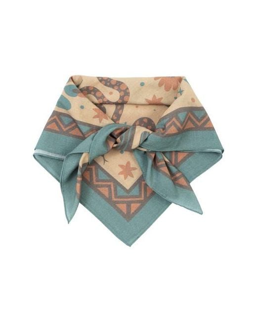 Saachi Metallic Sun Desert Square Scarf