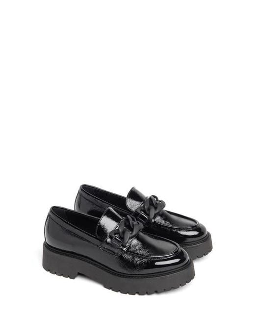 Nero Giardini Black Chain Platform Loafer
