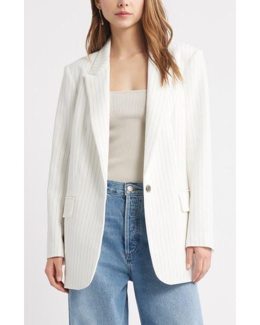 Open Edit White The Icon Relaxed Blazer