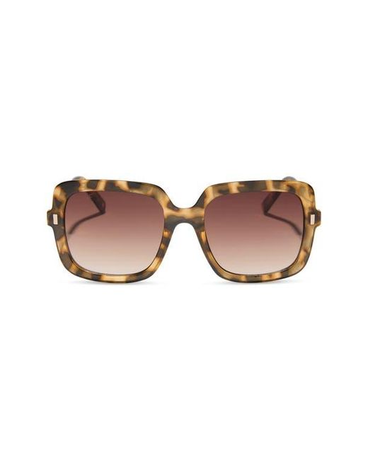 DIFF Brown 54Mm Square Sunglasses