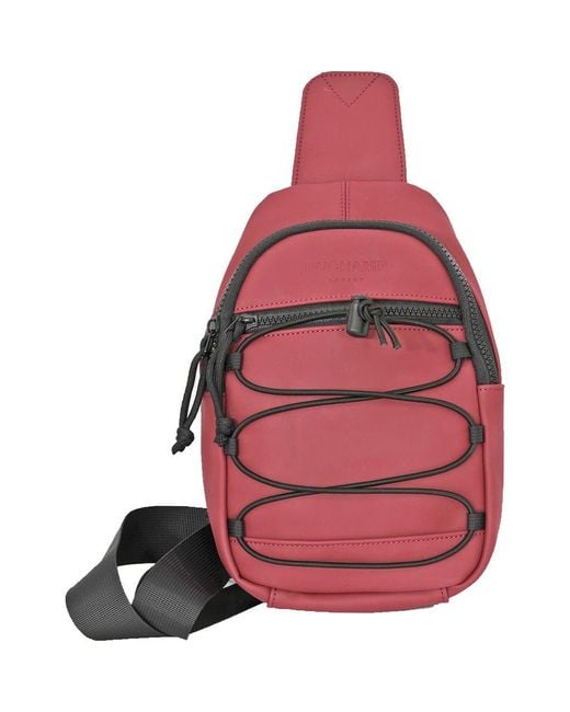 Duchamp Pink Rubberized Sling Bag for men