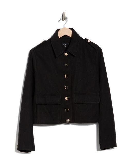 AREA STARS Black Halo Felted Crop Shirt Jacket