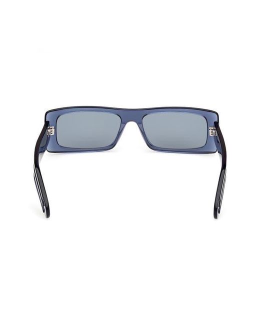 Adidas Blue Rectangular Sunglasses for men