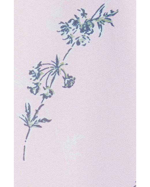 Cinq À Sept White Jennings Floral Print Blouse
