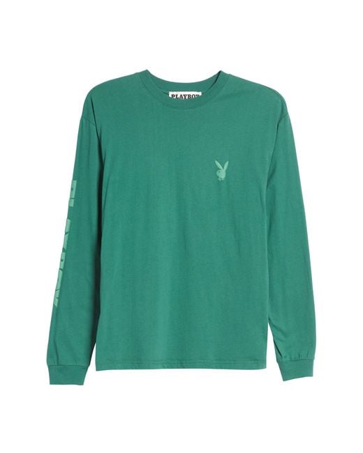 PacSun Playboy Nuance Puffy Logo Crewneck T-shirt In Hunter Green At Nordstrom Rack for men