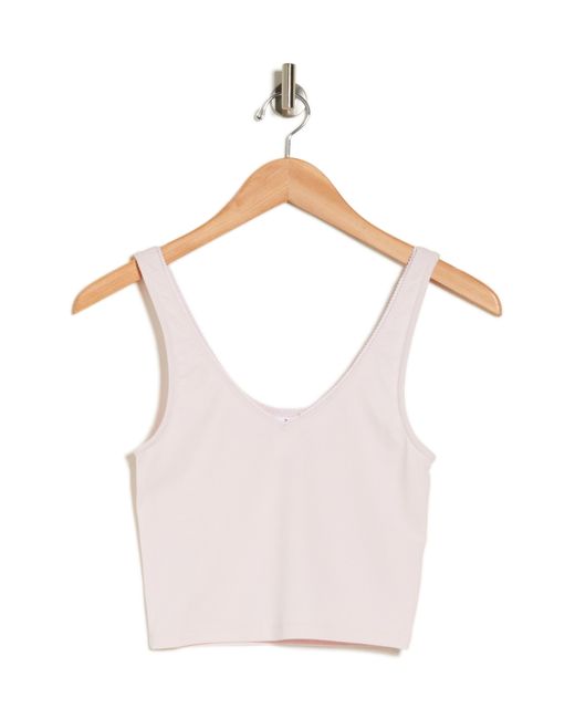 Abound Blue V-neck Organic Cotton Blend Crop Tank Top