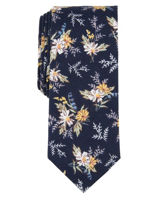 Original Penguin Blue Floral Cotton Tie for men