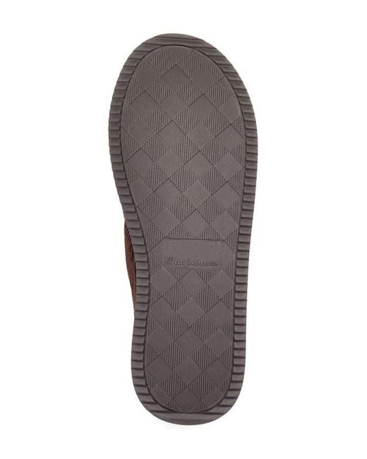 Dearfoams Brown Declan Quilted Slipper for men